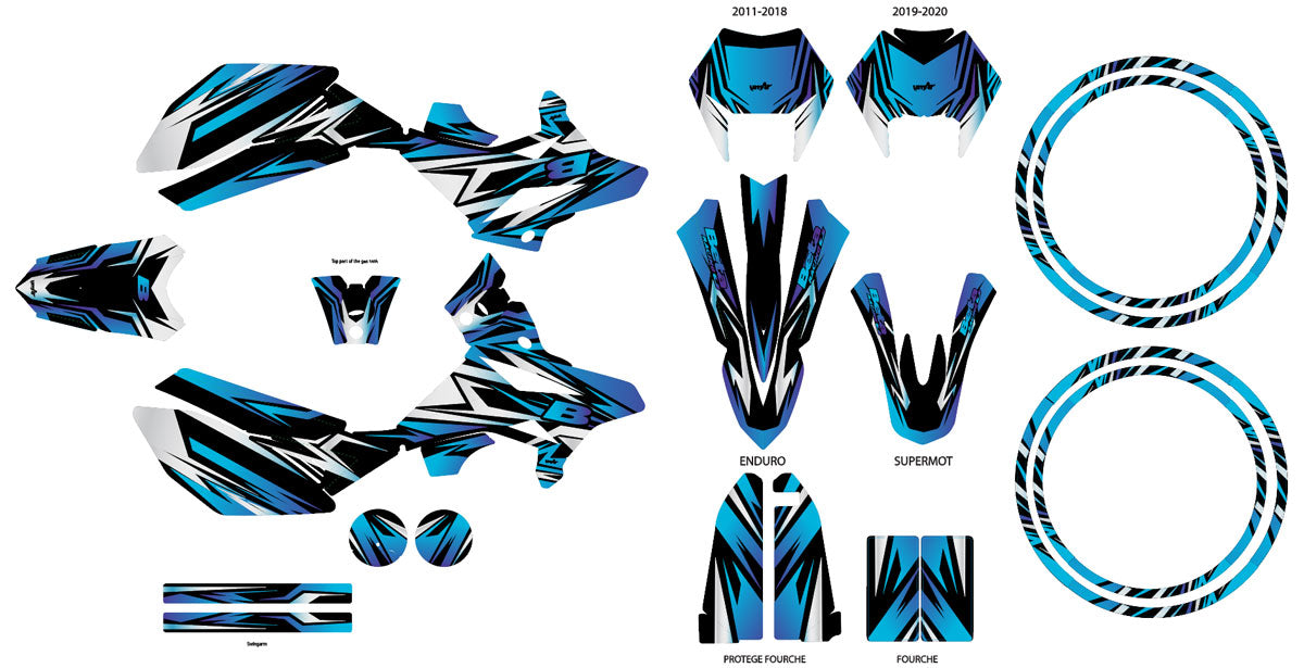 Kit pegatinas Beta RR 50 Motard 2011-2020 Todo incluido | pegatinas para moto | personalización 50cc | armysctv