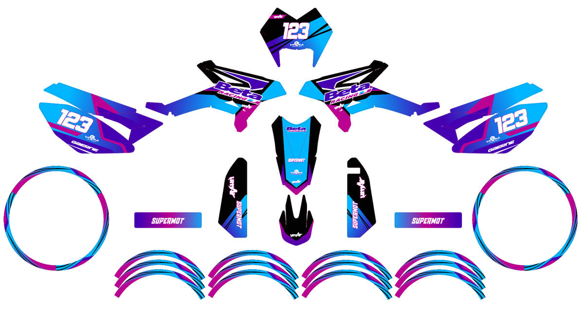 Kit déco Beta RR 50 Motard 2011-2020 Artisse | autocollants moto | personnalisation 50cc | armysctv