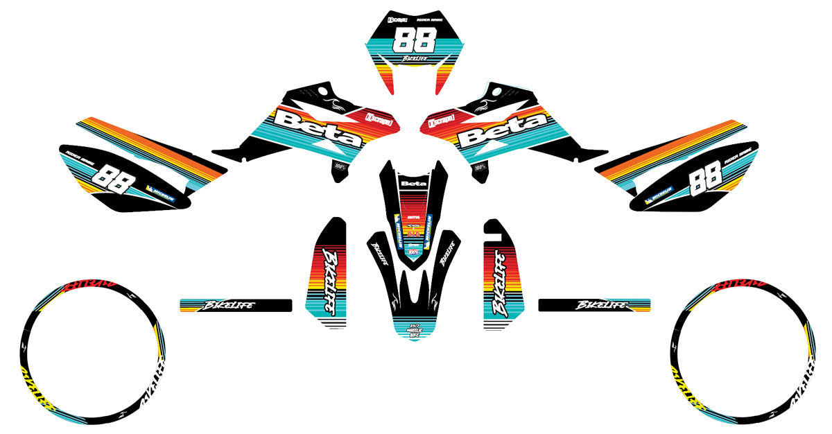 Dekor kit Beta RR 50 Motard 2011-2020 Army Bikelife | Motorradaufkleber | Personalisierung 50cc | armysctv
