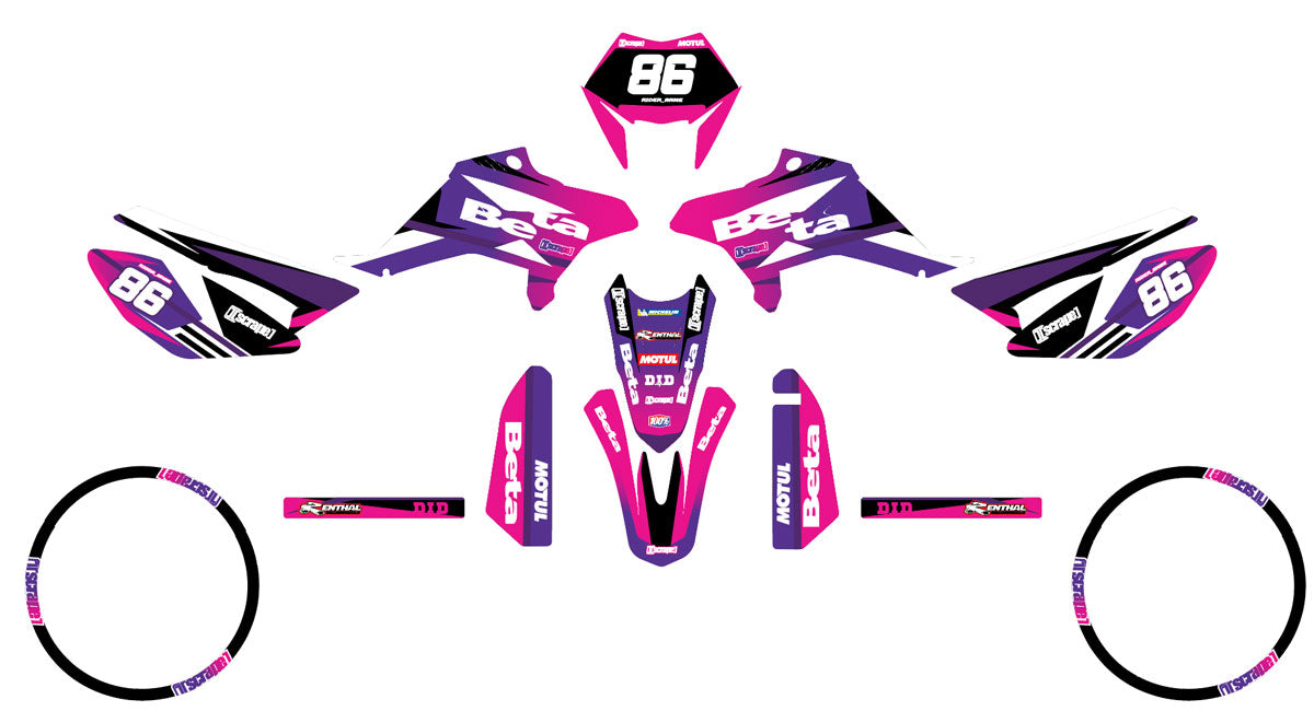 Deko-sett Beta RR 50 Motard 2011-2020 Blast | motorsykkelklistremerker | tilpasning 50cc | armysctv