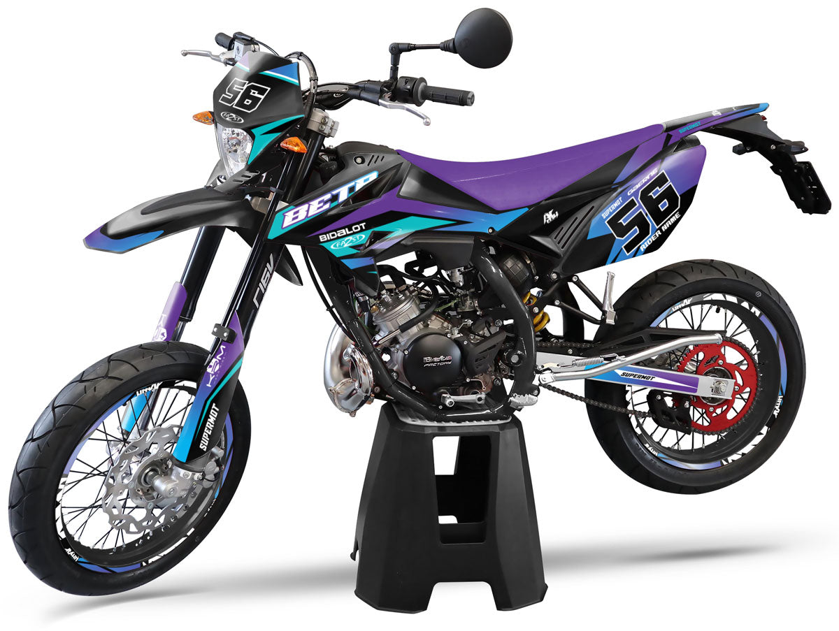 Kit pegatinas Beta RR 50 Motard 2011-2020 Crazy Racer | pegatinas para moto | personalización 50cc | armysctv