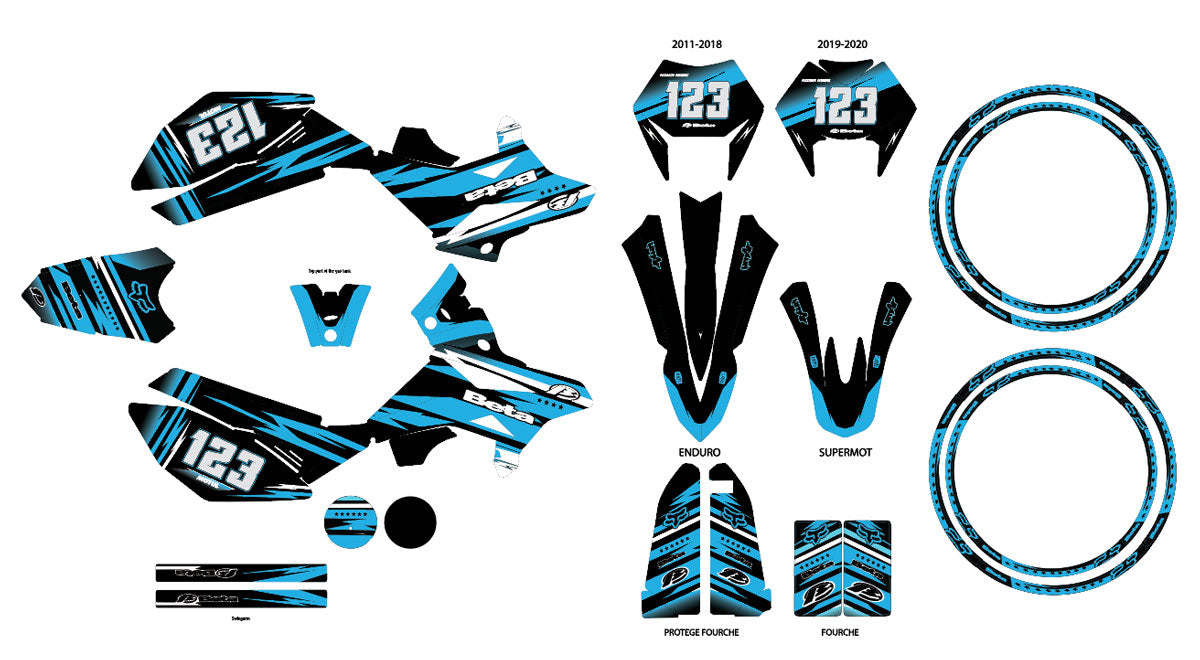Kit pegatinas Beta RR 50 Motard 2011-2020 Sueño Militar | pegatinas para moto | personalización 50cc | armysctv