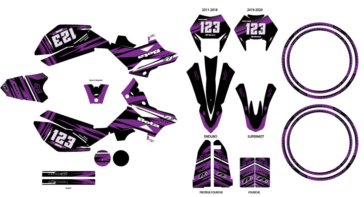 Kit pegatinas Beta RR 50 Motard 2011-2020 Sueño Militar | pegatinas para moto | personalización 50cc | armysctv
