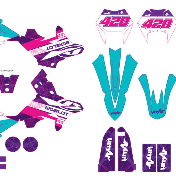 Kit pegatinas Beta RR 50cc Racing 2011-2020 Crew | pegatinas para moto | personalización 50cc | armysctv
