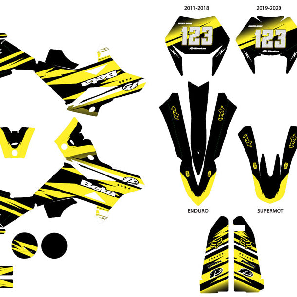 Kit pegatinas Beta RR 50cc Racing enduro 2011-2020 Sueño Militar | pegatinas para moto | personalización 50cc | armysctv
