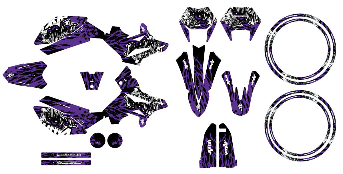 Kit déco Beta RR 50cc Racing 2011-2020 Army Eyes | autocollants moto | personnalisation 50cc | armysctv