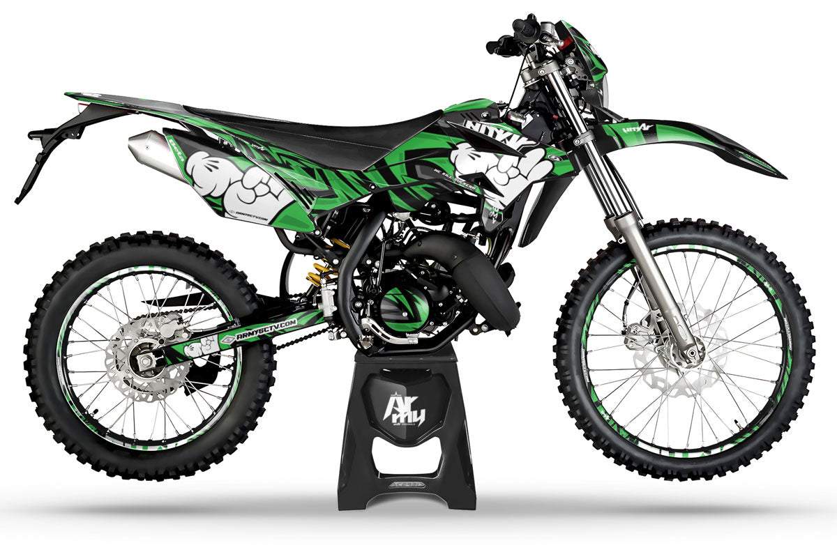 Kit déco Beta RR 50cc Racing 2011-2020 Army Finger | autocollants moto | personnalisation 50cc | armysctv