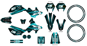 Kit déco Beta RR 50cc Racing 2011-2020 D'or et de platine | autocollants moto | personnalisation 50cc | armysctv