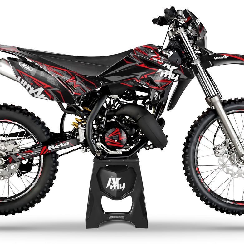 Kit pegatinas Beta RR 50cc Racing 2011-2020 Army Redrum | pegatinas para moto | personalización 50cc | armysctv