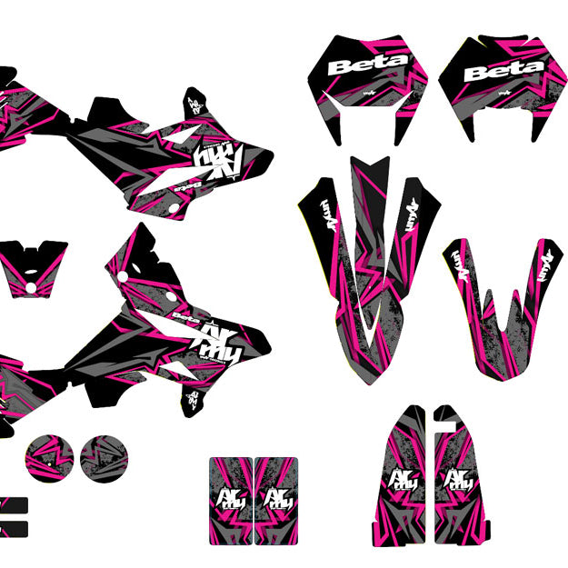Kit pegatinas Beta RR 50cc Racing 2011-2020 Army Redrum | pegatinas para moto | personalización 50cc | armysctv