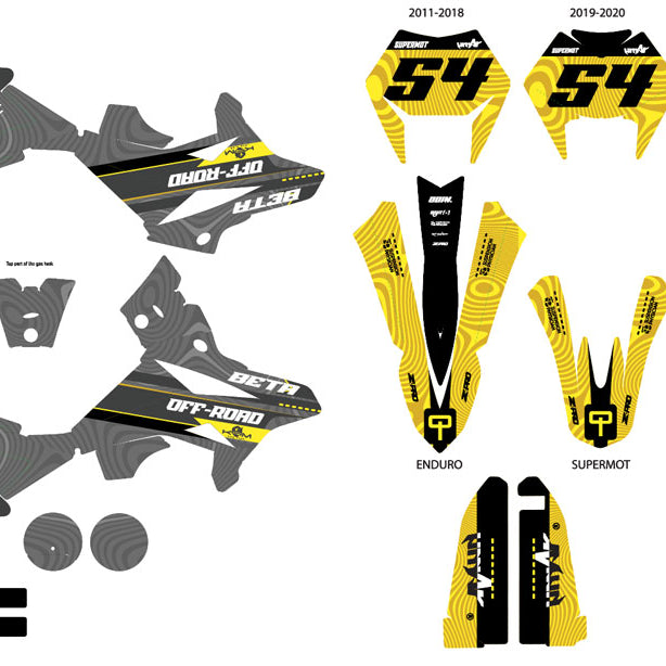 Kit pegatinas Beta RR 50cc Racing 2011-2020 Accesorios | pegatinas para moto | personalización 50cc | armysctv