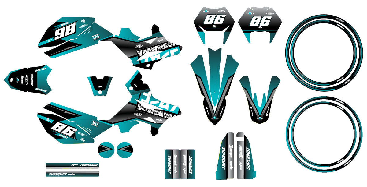 Dekor kit Beta RR 50cc Rennsport 2011-2020 Yoshi | Motorradaufkleber | Personalisierung 50cc | armysctv