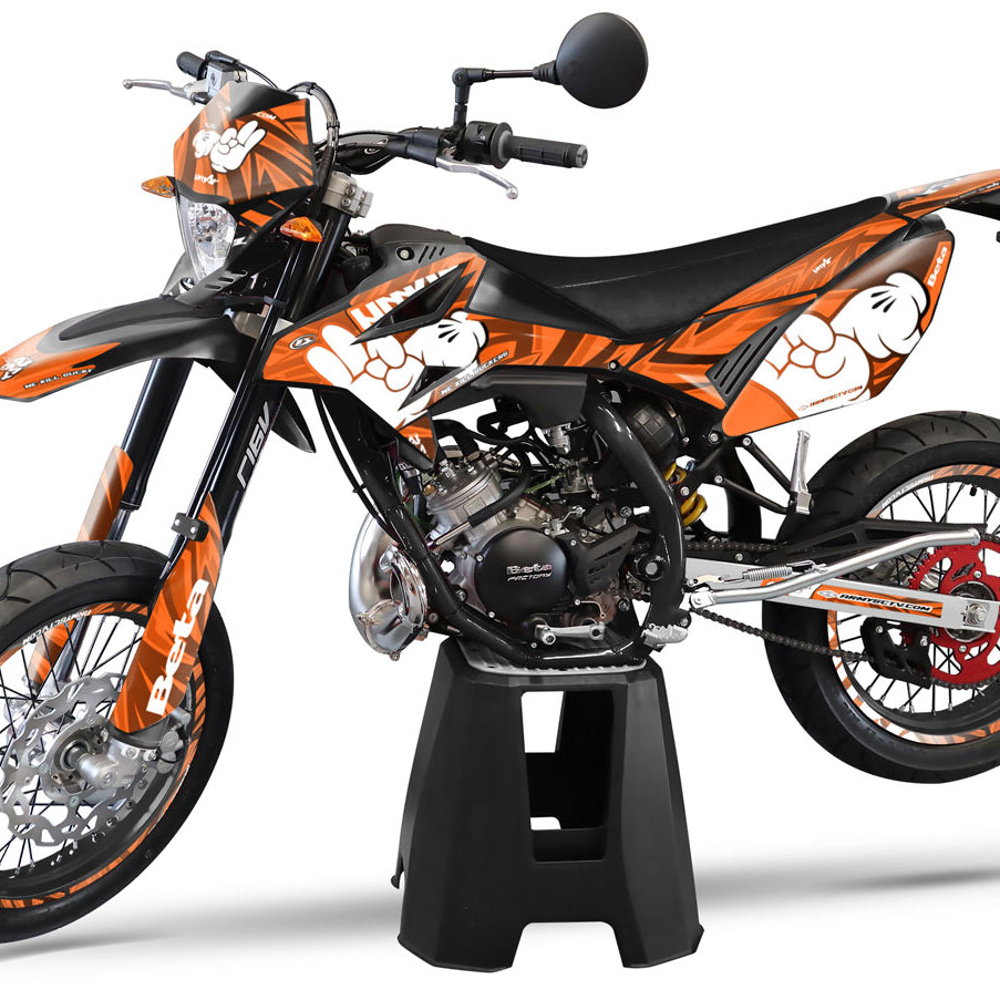 Graphics kit Army Finger Beta RR 50cc 2011-2020 | motorcycle stickers | 50cc customization | armysctv