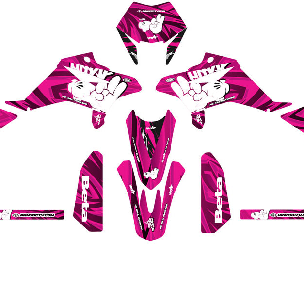 Graphics kit Army Finger Beta RR 50cc 2011-2020 | motorcycle stickers | 50cc customization | armysctv