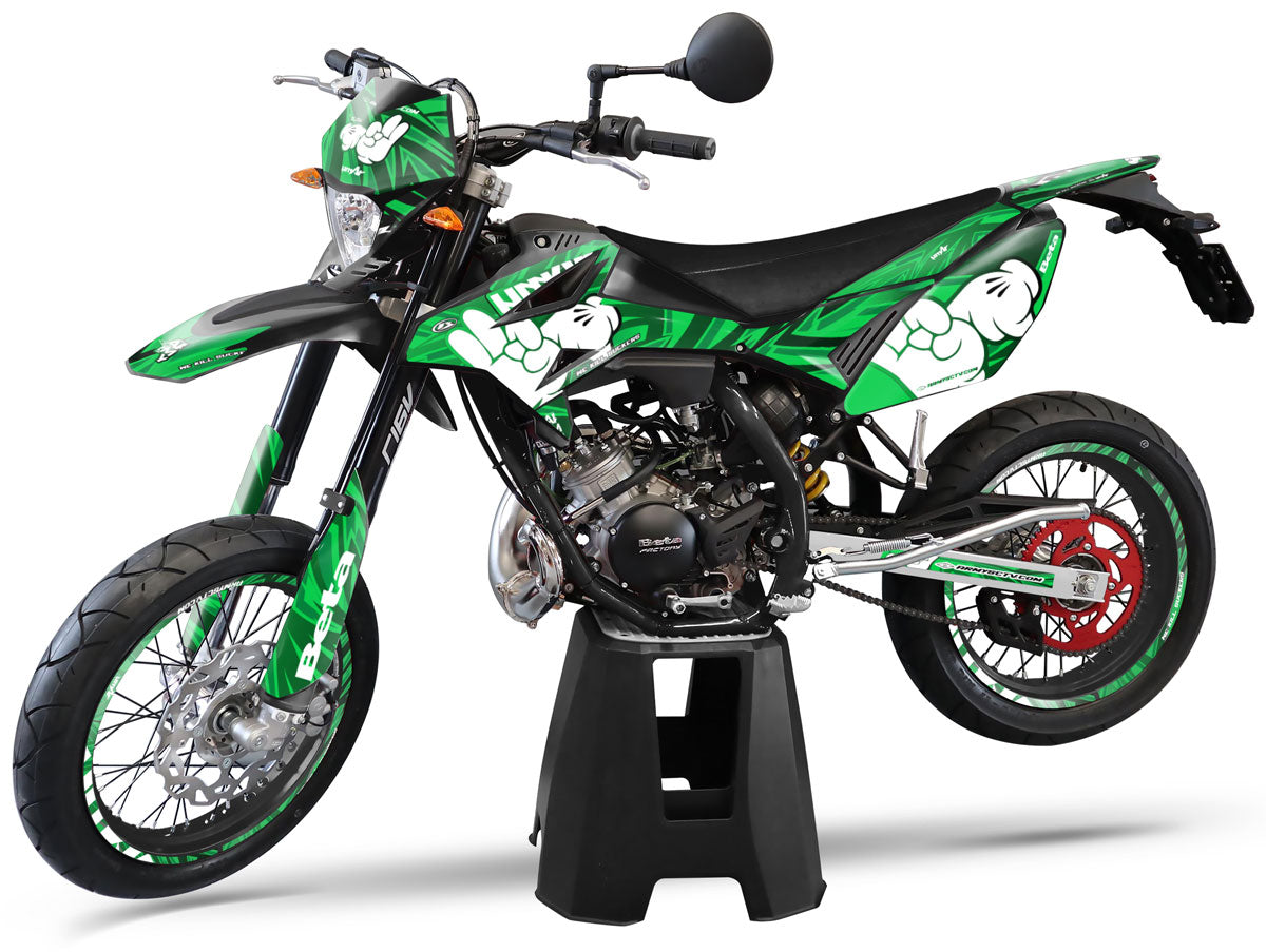 Graphics kit Army Finger Beta RR 50cc 2011-2020 | motorcycle stickers | 50cc customization | armysctv