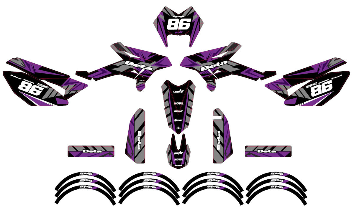 Graphics kit Beta RR 50 Motard 2011-2020 Frost | motorcycle stickers | 50cc customization | armysctv