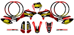 Dekor kit Beta RR 50 Motard 2011-2020 Geico | Motorradaufkleber | Personalisierung 50cc | armysctv