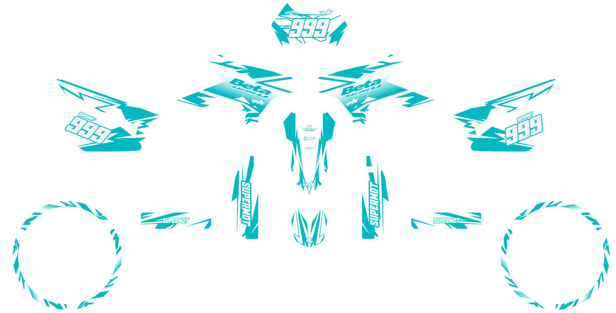 Kit déco Beta RR 50 Motard 2011-2020 Lightgame | autocollants moto | personnalisation 50cc | armysctv
