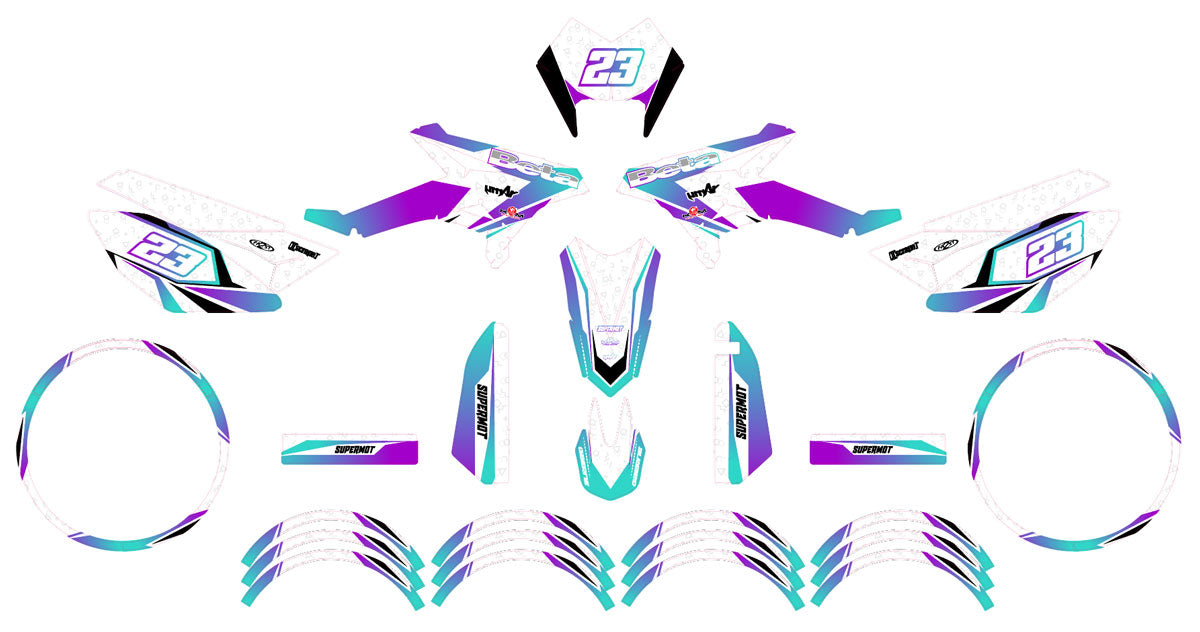 Kit déco Beta RR 50 Motard 2011-2020 Lys | autocollants moto | personnalisation 50cc | armysctv