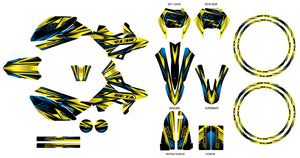 Graphics kit Beta RR 50 Motard 2011-2020 Metal Style | motorcycle stickers | 50cc customization | armysctv
