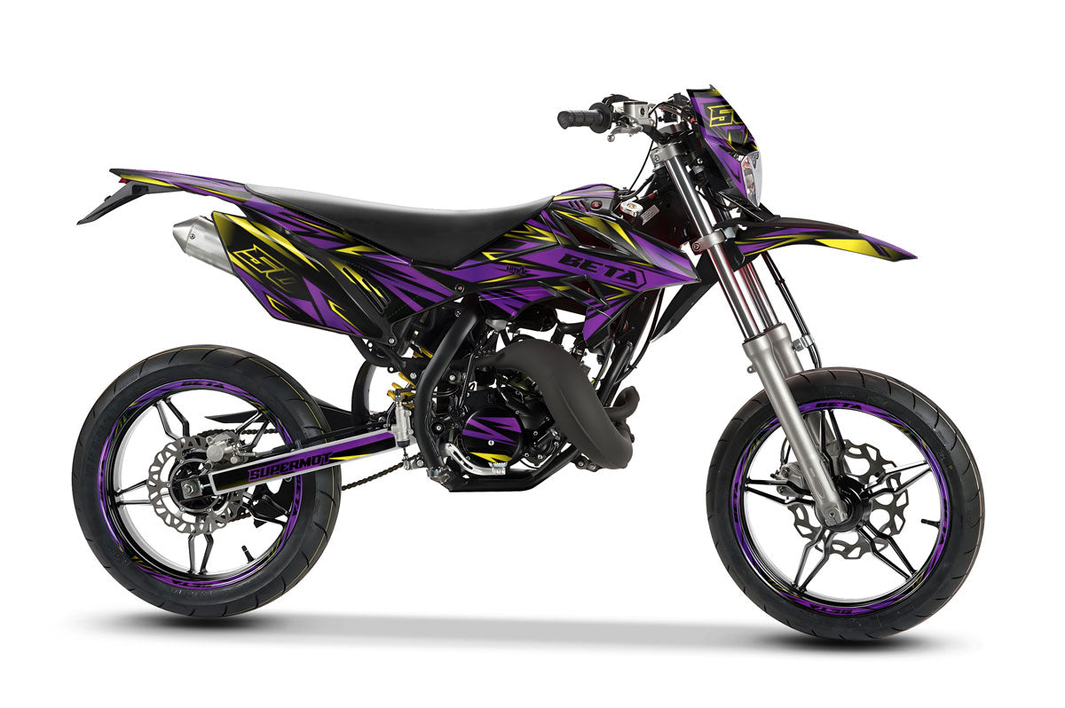 Deko-sett Beta RR 50 Motard 2011-2020 Metallstil | motorsykkelklistremerker | tilpasning 50cc | armysctv