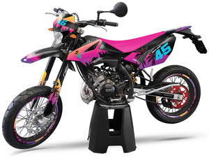 Kit pegatinas Beta RR 50 Motard 2011-2020 Miami | pegatinas para moto | personalización 50cc | armysctv