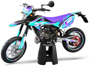Dekor kit Beta RR 50 Motard 2011-2020 MX Himmel | Motorradaufkleber | Personalisierung 50cc | armysctv