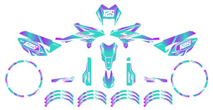 Dekor kit Beta RR 50 Motard 2011-2020 MX Himmel | Motorradaufkleber | Personalisierung 50cc | armysctv