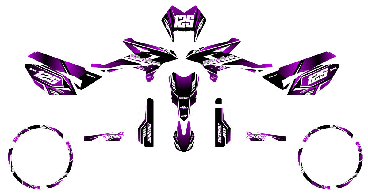 Graphics kit Beta RR 50 Motard 2011-2020 MX Sky | motorcycle stickers | 50cc customization | armysctv