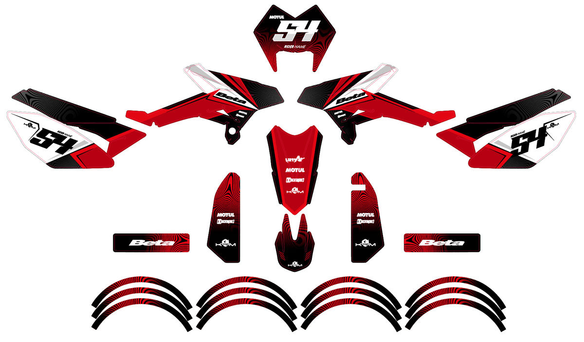 Dekor kit Beta RR 50 Motard 2011-2020 Orion | Motorradaufkleber | Personalisierung 50cc | armysctv