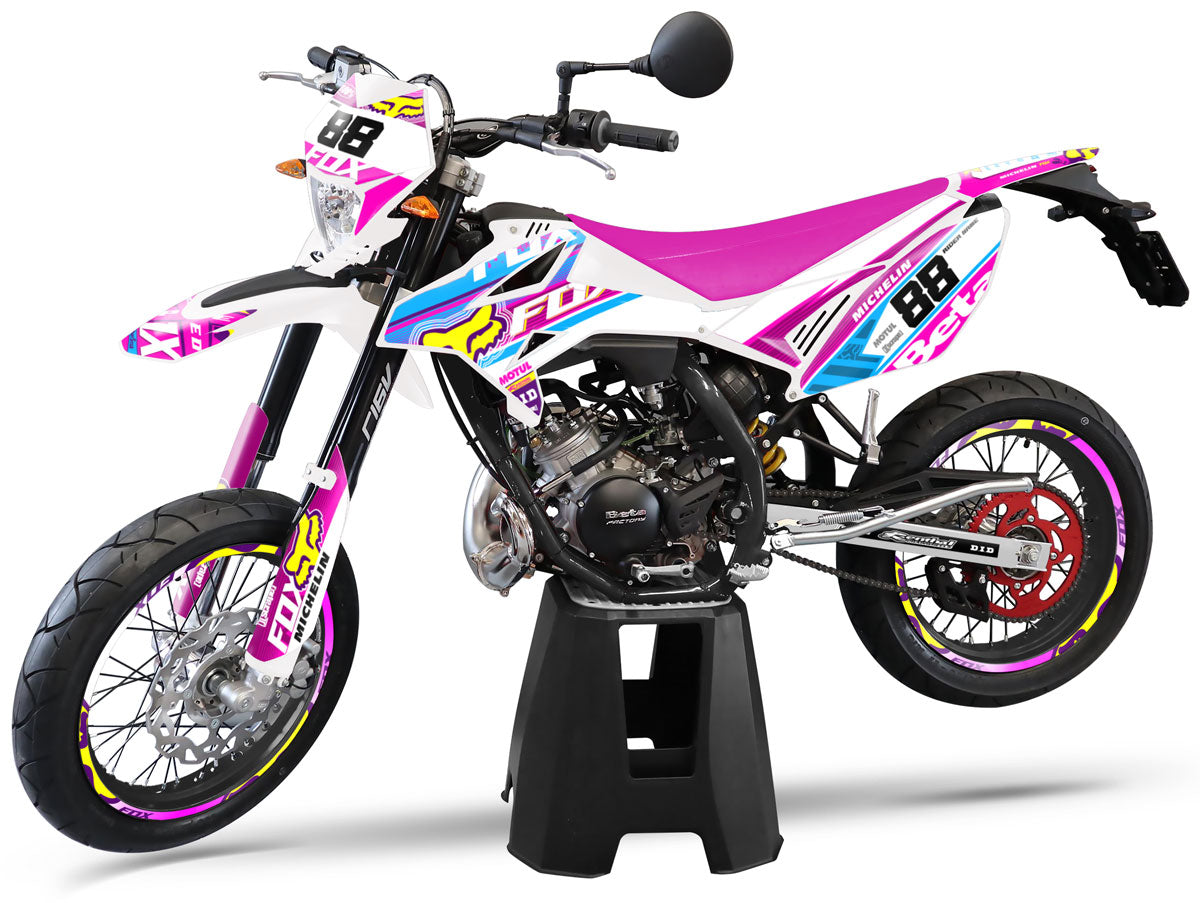 Dekor kit Beta RR 50 Motard 2011-2020 Pink Fox | Motorradaufkleber | Personalisierung 50cc | armysctv