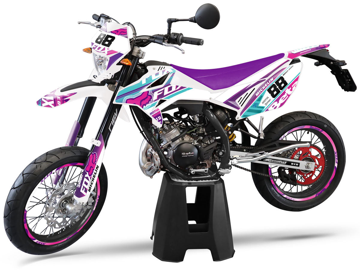 Dekor kit Beta RR 50 Motard 2011-2020 Pink Fox | Motorradaufkleber | Personalisierung 50cc | armysctv