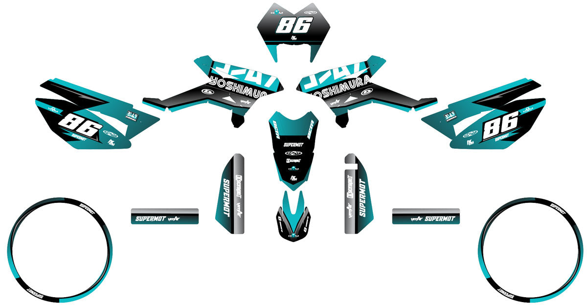 Dekor kit Beta RR 50 Motard 2011-2020 Yoshi | Motorradaufkleber | Personalisierung 50cc | armysctv