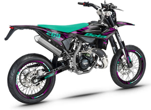 Graphics kit Beta RR 50 Motard 2021-2025 Purple rain | motorcycle stickers | 50cc customization | armysctv