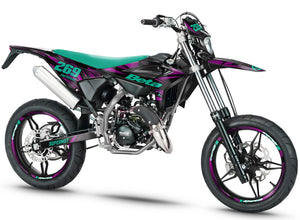 Graphics kit Beta RR 50 Motard 2021-2025 Purple rain | motorcycle stickers | 50cc customization | armysctv