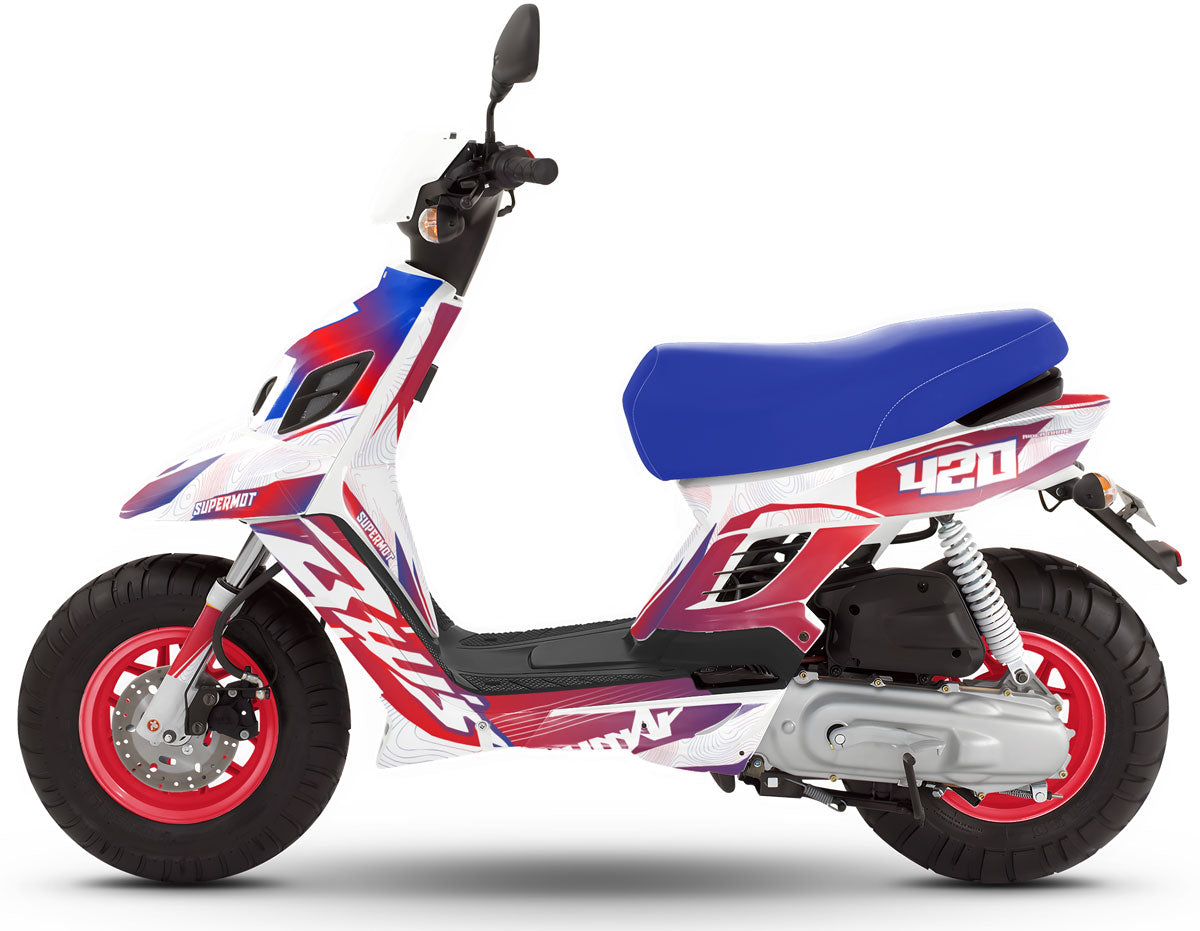 Kit déco MBK Booster RX BCD/Yamaha BW's RX BCD France | autocollants moto | personnalisation 50cc | armysctv