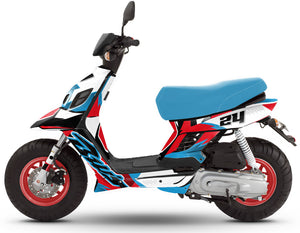 Dekor kit MBK Booster RX BCD/Yamaha BW's RX BCD Einsamkeit | Motorradaufkleber | Personalisierung 50cc | armysctv