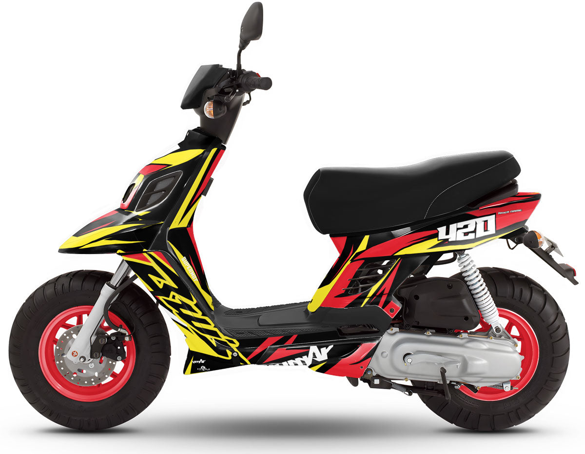 Kit déco MBK Booster RX BCD/Yamaha BW's RX BCD Stream | autocollants moto | personnalisation 50cc | armysctv