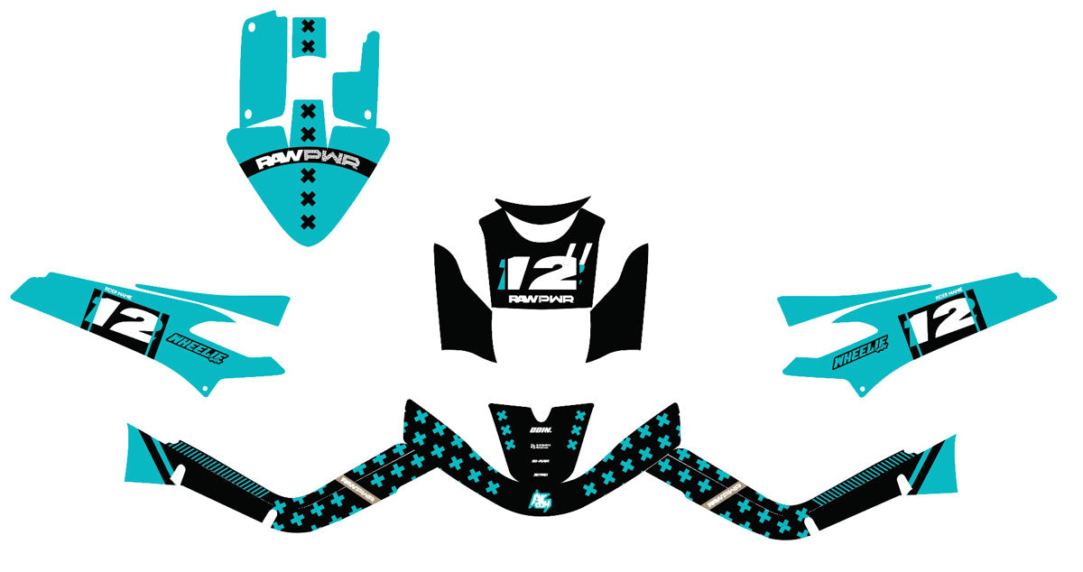 Kit déco 50cc MBK Booster / Yamaha BW's 2004-2018 Crosspower | autocollants moto | personnalisation 50cc | armysctv