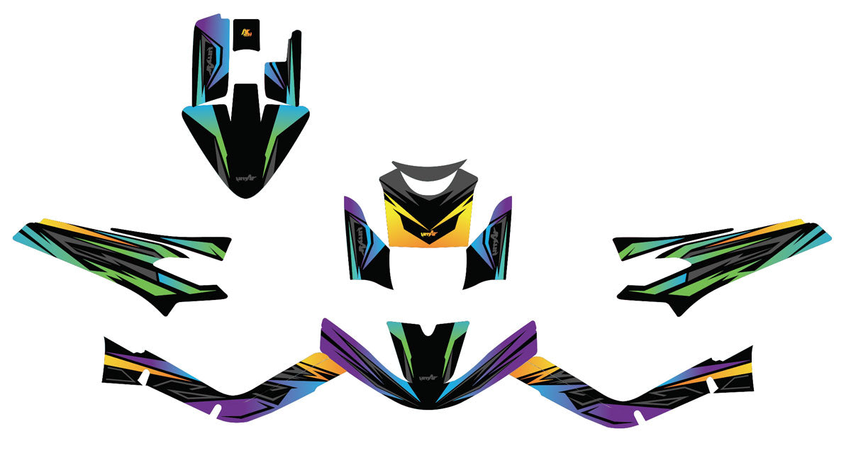 Kit déco 50cc MBK Booster / Yamaha BW's 2004-2018 Army Eclipse | autocollants moto | personnalisation 50cc | armysctv