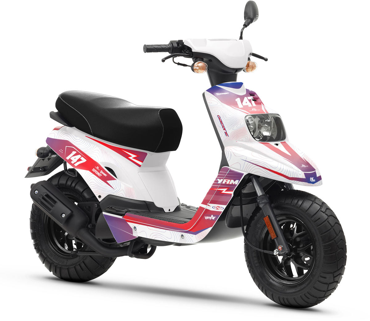 Kit déco 50cc MBK Booster / Yamaha BW's 2004-2018 France | autocollants moto | personnalisation 50cc | armysctv