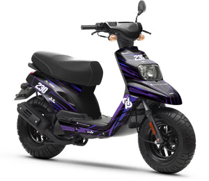 Dekor kit 50cc MBK Booster / Yamaha BW's 2004-2018 Gold und Platin | Motorradaufkleber | 50cc Personalisierung | armysctv