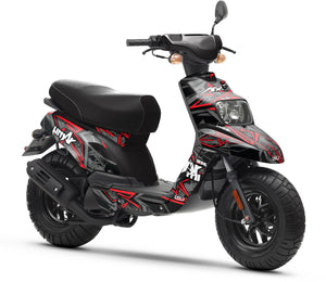 50cc Graphics kit MBK Booster / Yamaha BW's 2004-2018 Redrum | motorcycle stickers | 50cc customization | armysctv