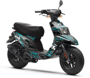 50cc Graphics kit MBK Booster / Yamaha BW's 2004-2018 Redrum | motorcycle stickers | 50cc customization | armysctv
