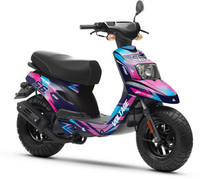 Kit déco 50cc MBK Booster / Yamaha BW's 2004-2018 Crazy Pink | autocollants moto | personnalisation 50cc | armysctv