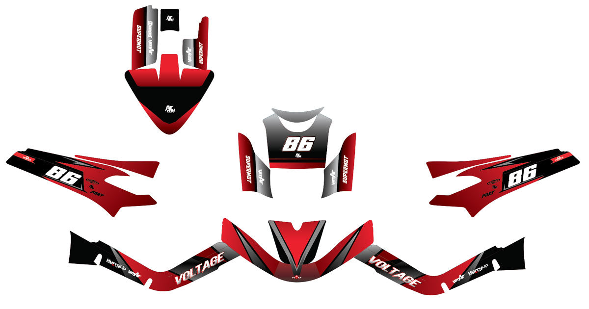 Kit déco 50cc MBK Booster / Yamaha BW's 2004-2018 Yoshi | autocollants moto | personnalisation 50cc | armysctv