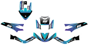 Dekor kit 50cc MBK Booster / Yamaha BW's 2004-2018 Yoshi | Motorradaufkleber | Personalisierung 50cc | armysctv
