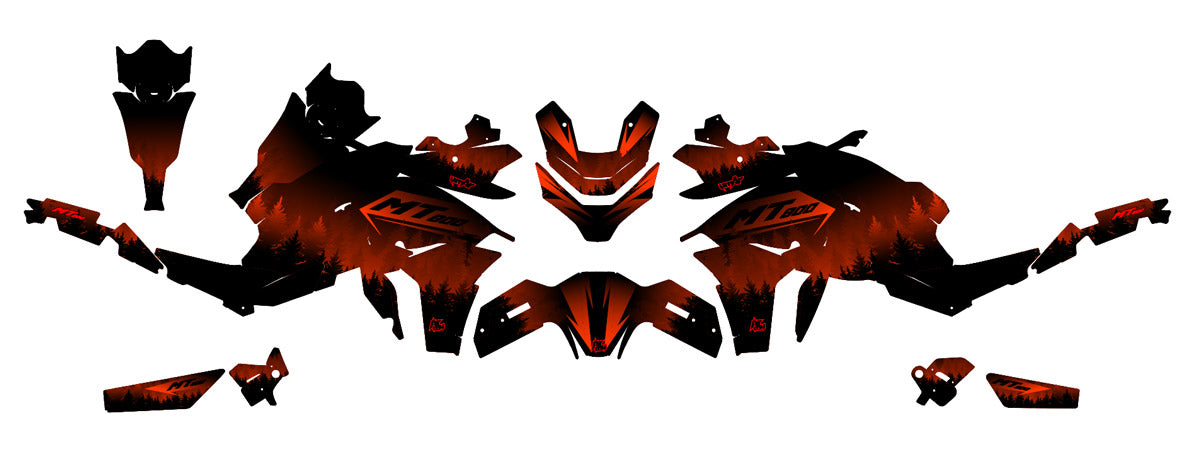 Dekor kit CF Moto 800 MT Explore / Sport+ 2023-2026 Forest