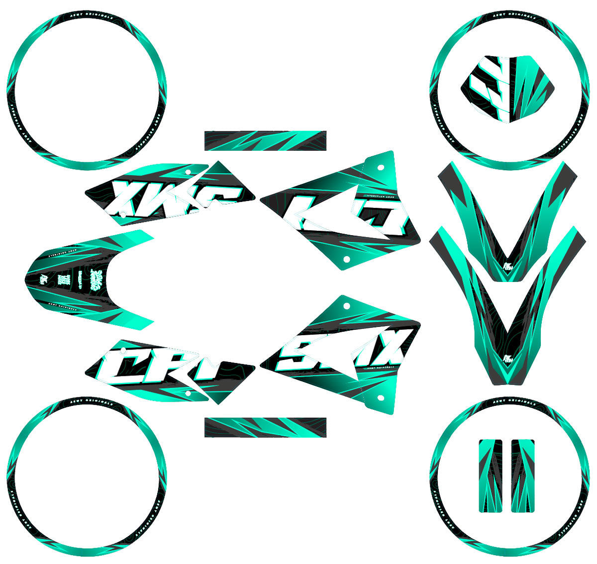 Dekor kit 50cc CPI SMX 2005-2015 Magix, moderne Aufkleber für 50cc-Motorräder, kühnes Vinyl-Design.