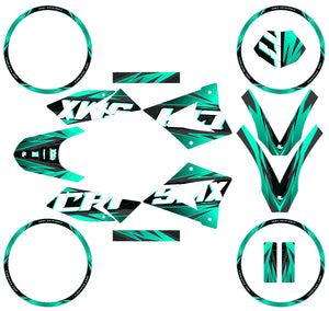 Deko-sett 50cc CPI SMX 2005-2015 Magix, moderne grafiske klistremerker for 50cc motorsykkel, dristig vinylutforming.